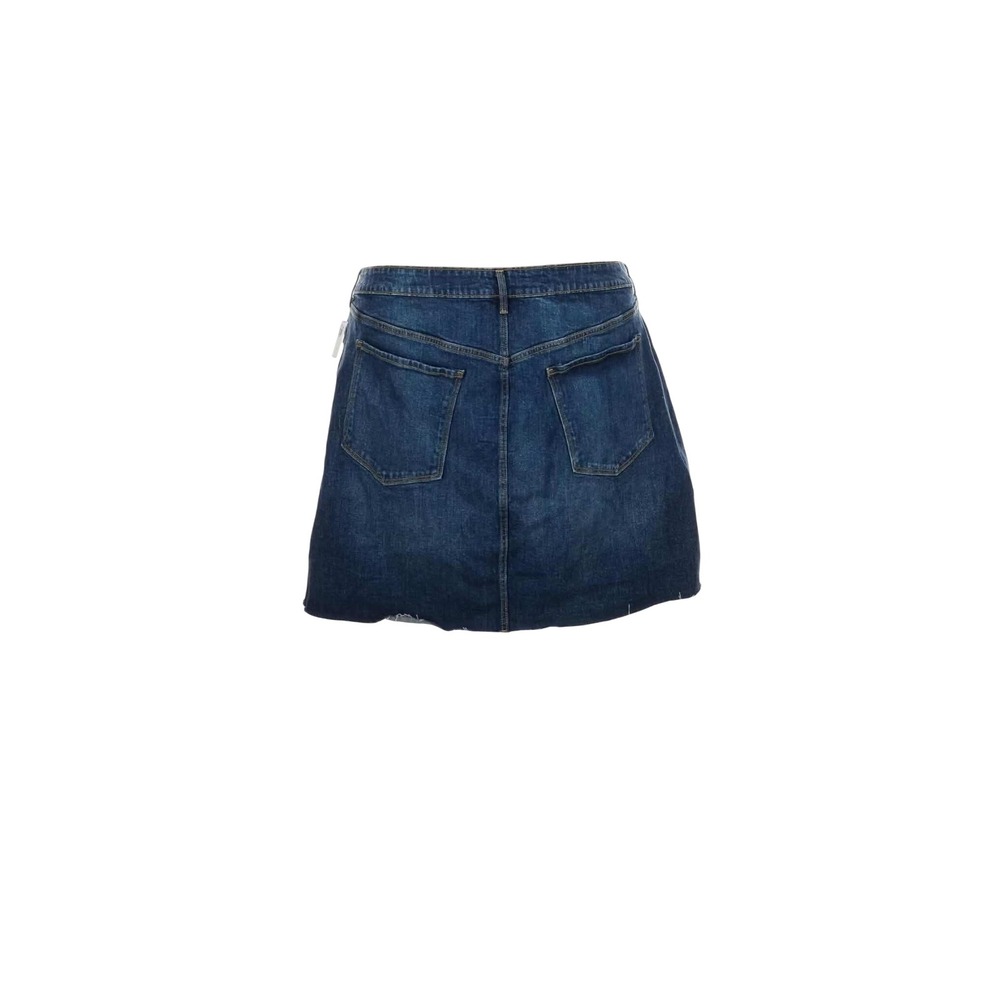 Old Navy Womens Blue Denim Mini Skirt Size 28 NWT Raw Hem Stretch Casual - Picture 2 of 4